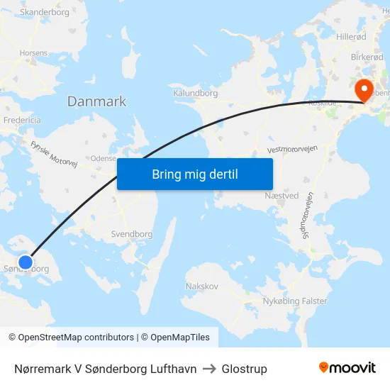 Nørremark V Sønderborg Lufthavn to Glostrup map