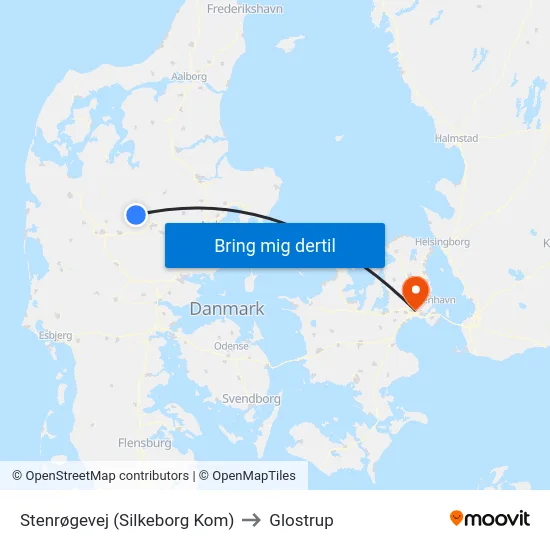 Stenrøgevej (Silkeborg Kom) to Glostrup map