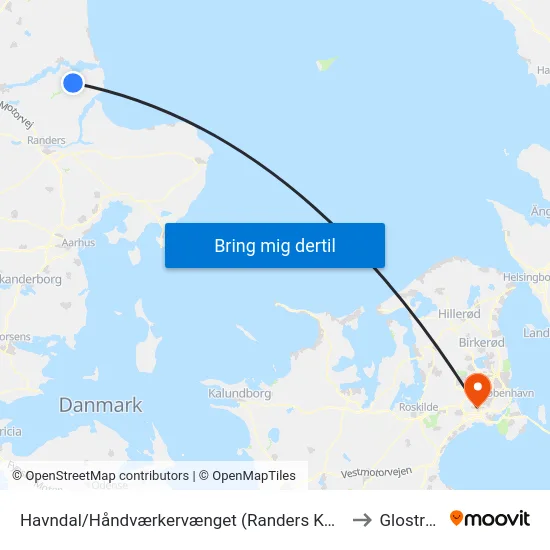 Havndal/Håndværkervænget (Randers Kom) to Glostrup map