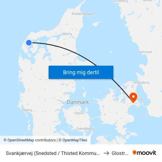 Svankjærvej (Snedsted / Thisted Kommune) to Glostrup map