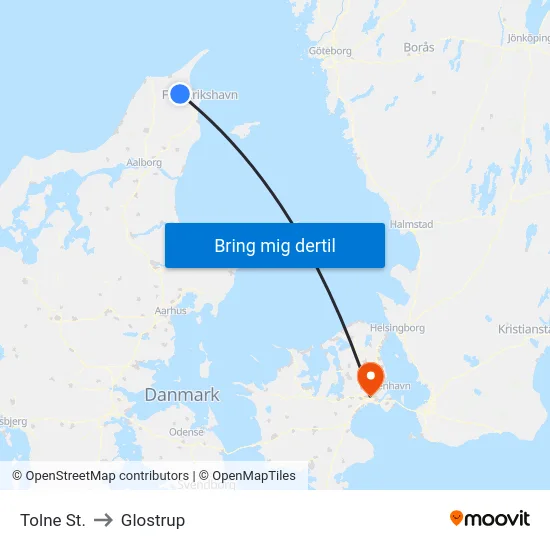 Tolne St. to Glostrup map