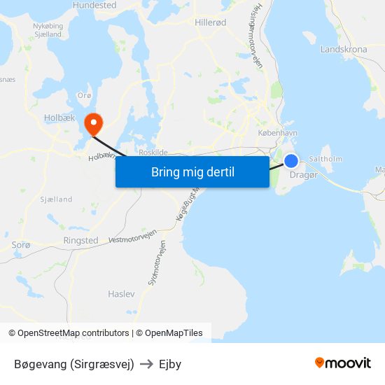 Bøgevang (Sirgræsvej) to Ejby map