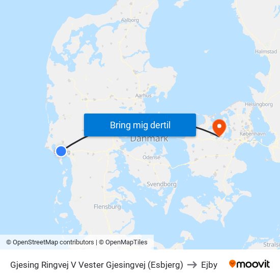 Gjesing Ringvej V Vester Gjesingvej (Esbjerg) to Ejby map