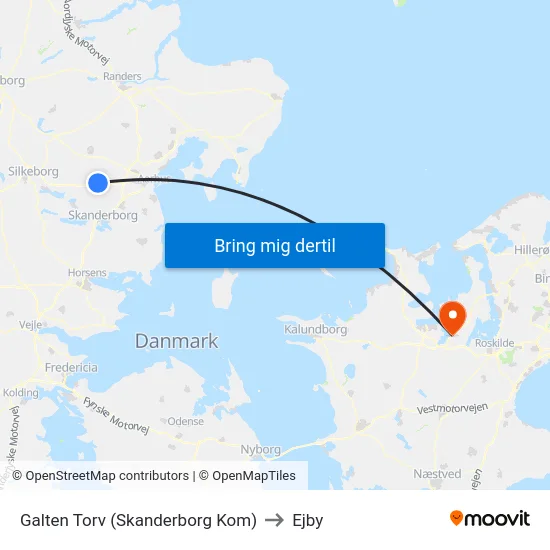 Galten Torv (Skanderborg Kom) to Ejby map