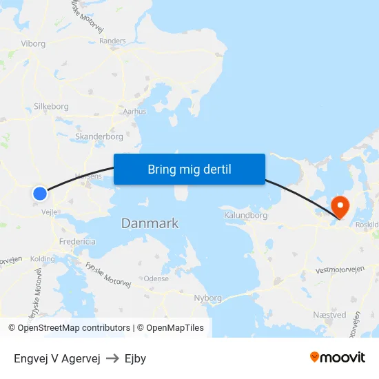 Engvej V Agervej to Ejby map