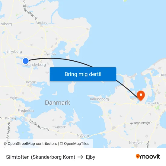 Siimtoften (Skanderborg Kom) to Ejby map