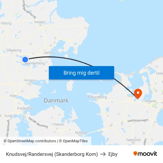 Knudsvej/Randersvej (Skanderborg Kom) to Ejby map