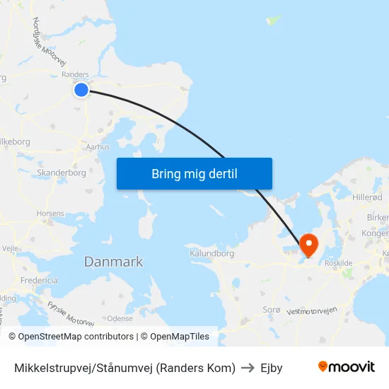 Mikkelstrupvej/Stånumvej (Randers Kom) to Ejby map