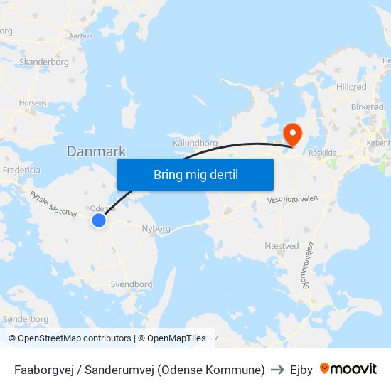 Faaborgvej / Sanderumvej (Odense Kommune) to Ejby map