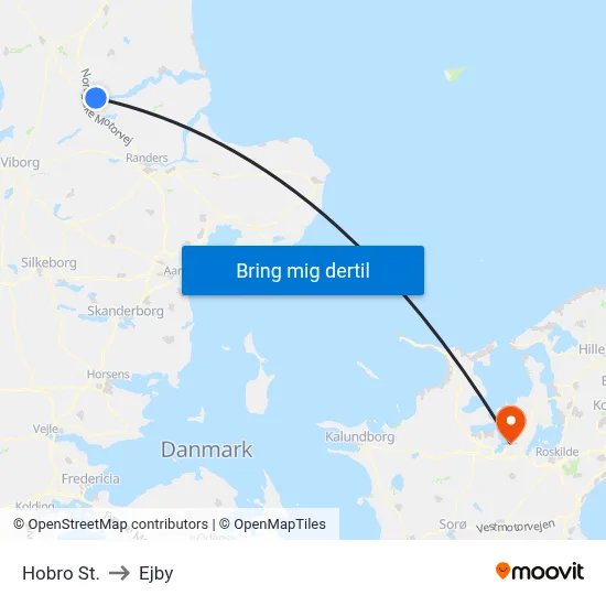Hobro St. to Ejby map