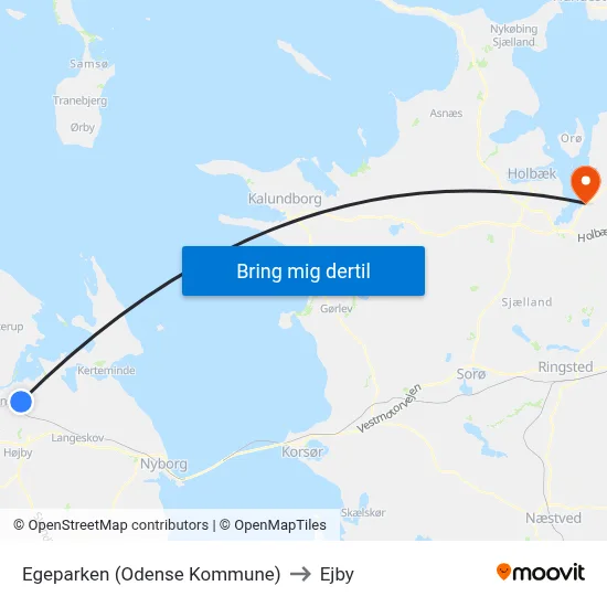 Egeparken (Odense Kommune) to Ejby map