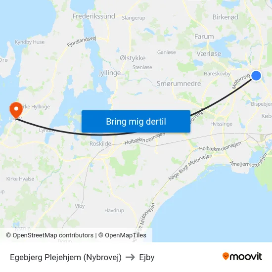 Egebjerg Plejehjem (Nybrovej) to Ejby map