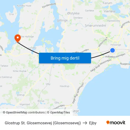Glostrup St. Glosemosevej (Glosemosevej) to Ejby map