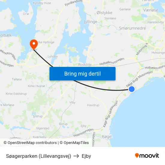 Søagerparken (Lillevangsvej) to Ejby map
