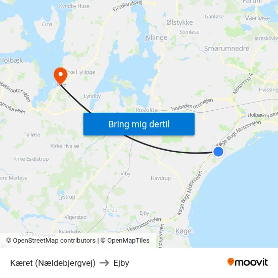 Kæret (Nældebjergvej) to Ejby map