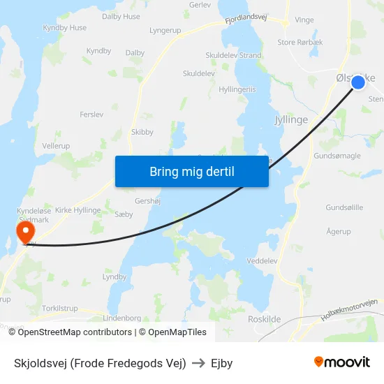 Skjoldsvej (Frode Fredegods Vej) to Ejby map