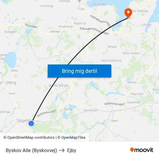 Byskov Alle (Byskovvej) to Ejby map