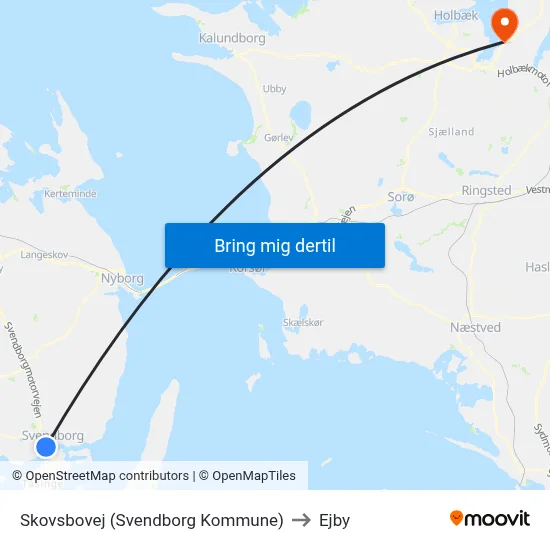 Skovsbovej (Svendborg Kommune) to Ejby map