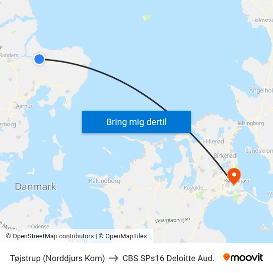 Tøjstrup (Norddjurs Kom) to CBS SPs16 Deloitte Aud. map