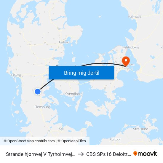 Strandelhjørnvej V Tyrholmvej (Vojens) to CBS SPs16 Deloitte Aud. map