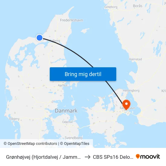 Grønhøjvej (Hjortdalvej / Jammerbugt Komm.) to CBS SPs16 Deloitte Aud. map