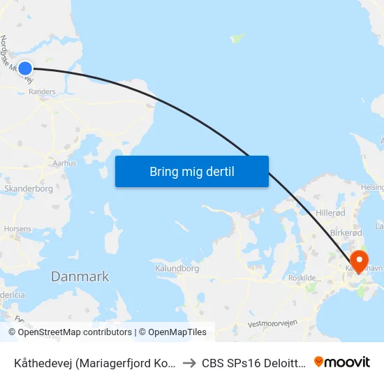 Kåthedevej (Mariagerfjord Kommune) to CBS SPs16 Deloitte Aud. map