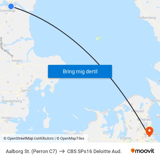 Aalborg St. (Perron C7) to CBS SPs16 Deloitte Aud. map
