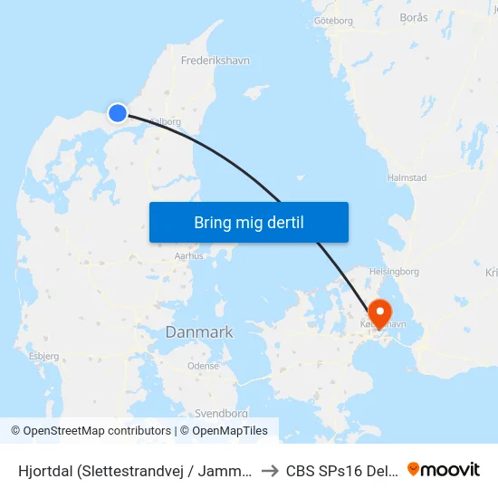 Hjortdal (Slettestrandvej / Jammerbugt Kommune) to CBS SPs16 Deloitte Aud. map