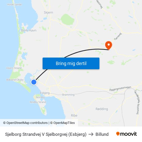 Sjelborg Strandvej V Sjelborgvej (Esbjerg) to Billund map