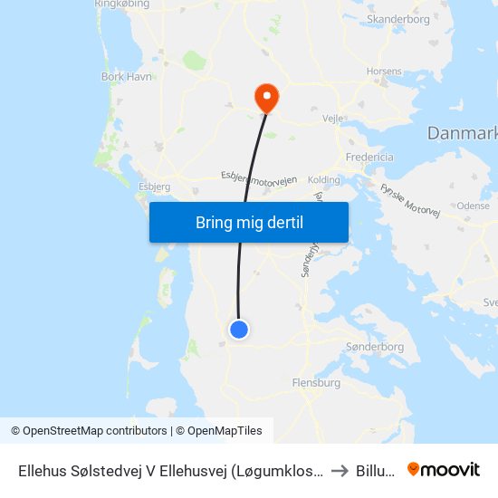 Ellehus Sølstedvej V Ellehusvej (Løgumkloster) to Billund map