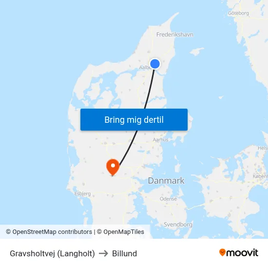 Gravsholtvej (Langholt) to Billund map