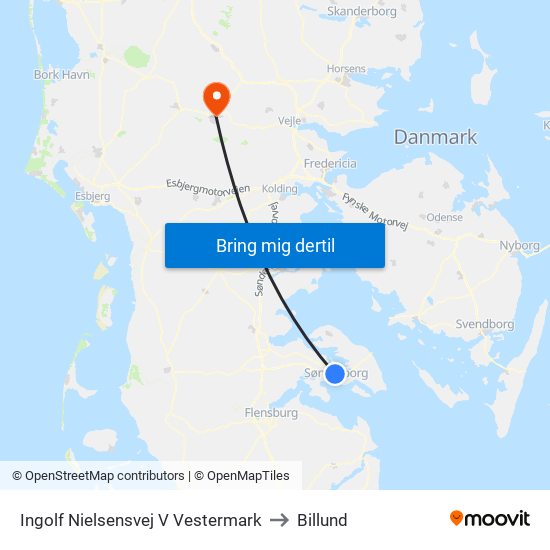 Ingolf Nielsensvej V Vestermark to Billund map