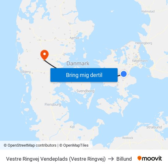 Vestre Ringvej Vendeplads (Vestre Ringvej) to Billund map