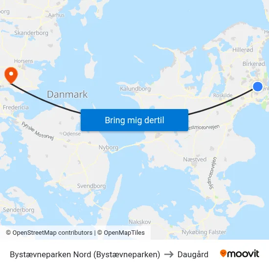 Bystævneparken Nord (Bystævneparken) to Daugård map