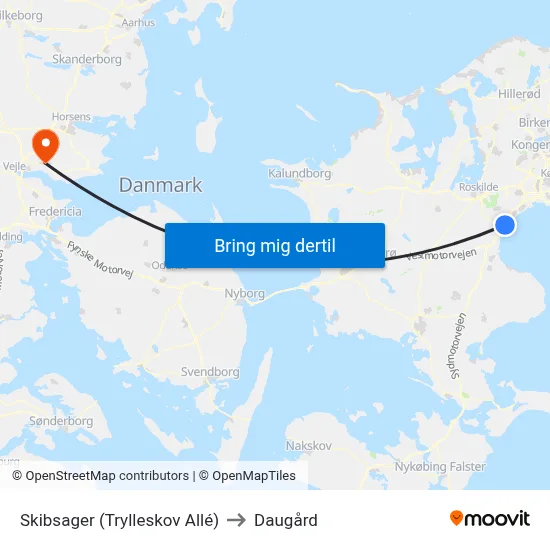 Skibsager (Trylleskov Allé) to Daugård map