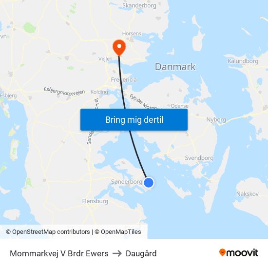 Mommarkvej V Brdr Ewers to Daugård map
