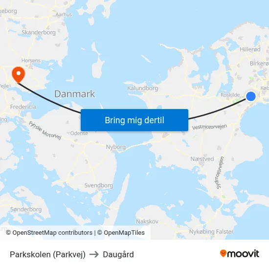 Parkskolen (Parkvej) to Daugård map