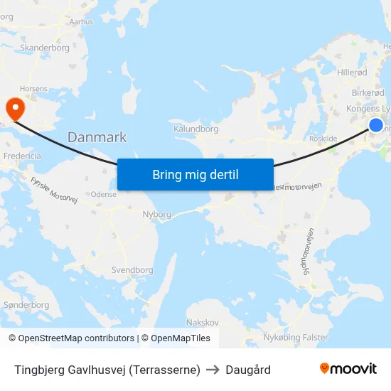 Tingbjerg Gavlhusvej (Terrasserne) to Daugård map