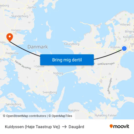 Kuldyssen (Høje Taastrup Vej) to Daugård map