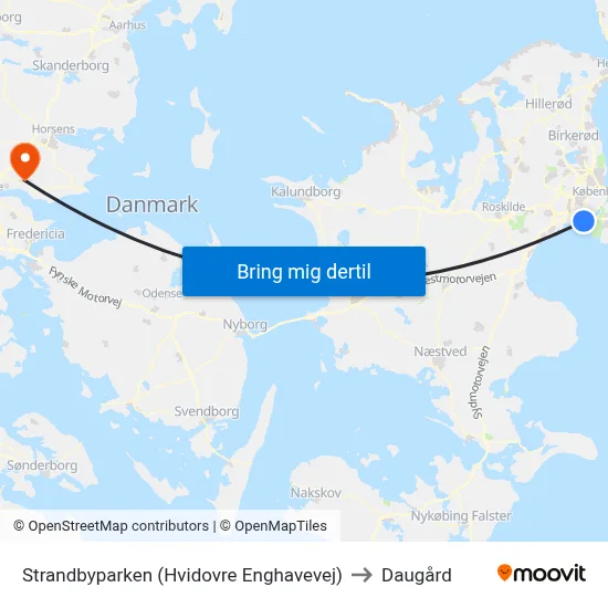 Strandbyparken (Hvidovre Enghavevej) to Daugård map