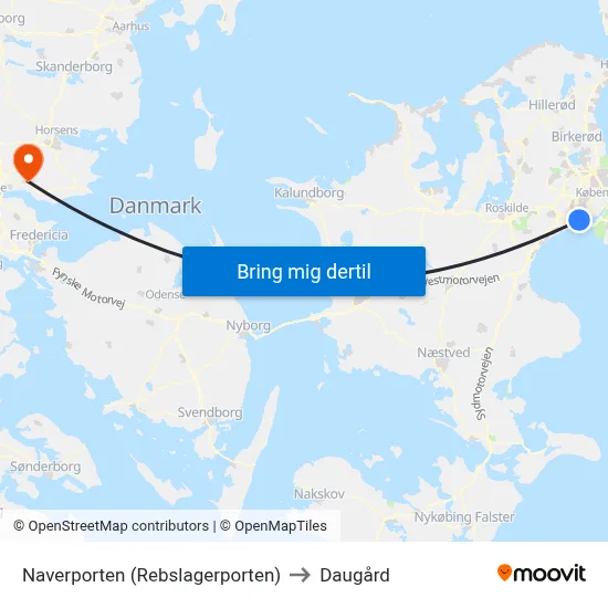 Naverporten (Rebslagerporten) to Daugård map