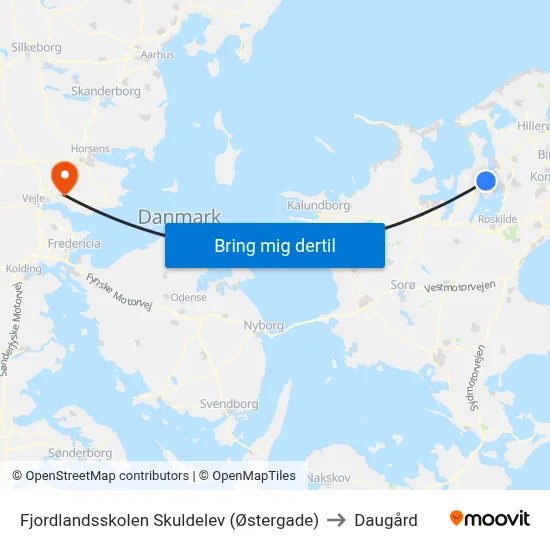 Fjordlandsskolen Skuldelev (Østergade) to Daugård map
