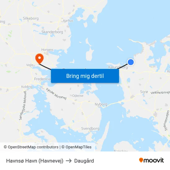 Havnsø Havn (Havnevej) to Daugård map