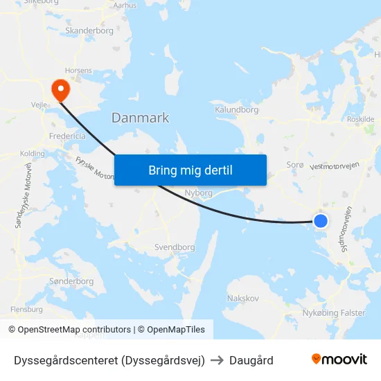 Dyssegårdscenteret (Dyssegårdsvej) to Daugård map