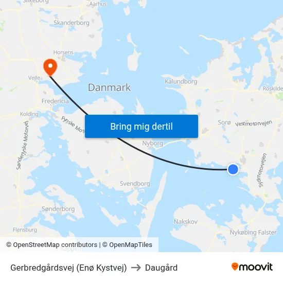 Gerbredgårdsvej (Enø Kystvej) to Daugård map