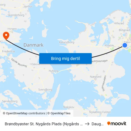 Brøndbyøster St. Nygårds Plads (Nygårds Plads) to Daugård map