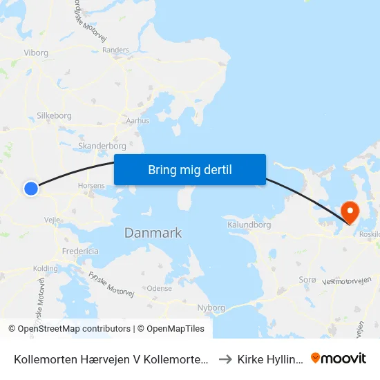 Kollemorten Hærvejen V Kollemortenvej to Kirke Hyllinge map