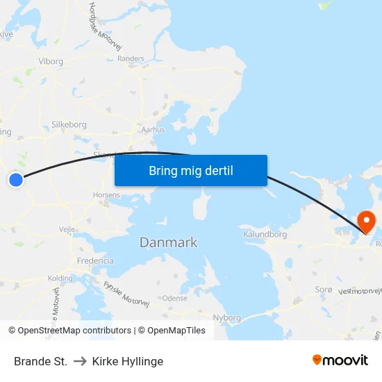 Brande St. to Kirke Hyllinge map
