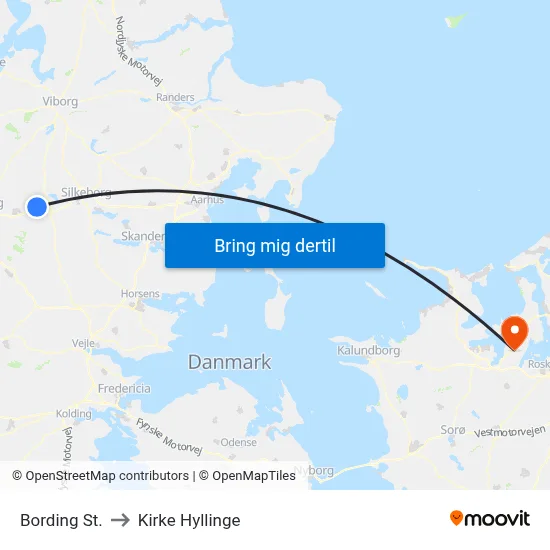 Bording St. to Kirke Hyllinge map