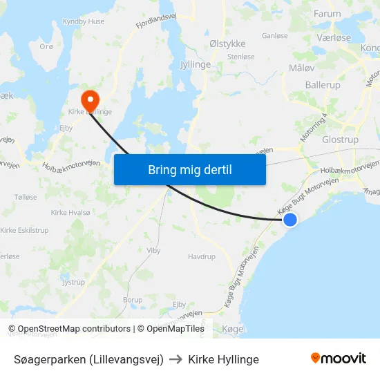 Søagerparken (Lillevangsvej) to Kirke Hyllinge map